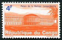 N°555-1964-CONGOK-PALAIS NATION LEOPOLDVILLE-4F