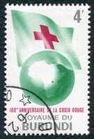 N°0058-1963-BURUNDI-100 ANS CROIX ROUGE-4F