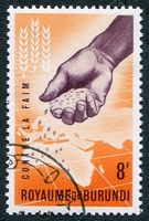 N°0050-1963-BURUNDI-CAMPAGNE MOND CONTRE LA FAIM-8F