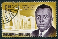 N°0045-1962-BURUNDI-PRINCE LOUI RWAGASORE-1F50+75C