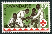 N°0045-1963-RWANDA-CROIX ROUGE-VACCINATION-20C