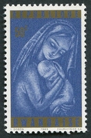 N°0130-1965-RWANDA-NOEL-VIERGE ET ENFANT-50C