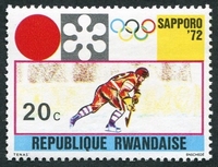 N°0443-1972-RWANDA-SPORT-JO SAPPORO-HOCKEY-20C