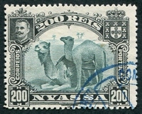 N°038-1901-NYASSA-FAUNE-DROMADAIRES-200R-VERT BLEU