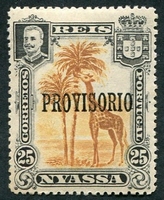 N°047-1903-NYASSA-FAUNE-GIRAFE-25R-NOIR ET ORANGE