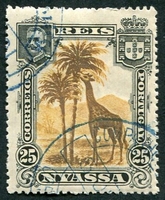 N°032-1901-NYASSA-FAUNE-GIRAFE-25R-ORANGE