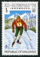 N°0584-1976-MALDIVES-SPORT-JO INNSBRUCK-SKI DE FOND-1L