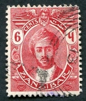 N°113-1913-ZANZIBAR-6C-ROSE