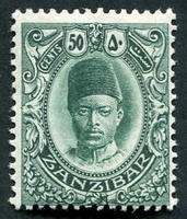 N°097-1908-ZANZIBAR-SULTAN ALI BEN HAMOUD-50C-VERT FONCE