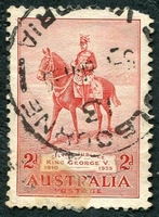 N°0102-1935-AUSTRALIE-GEORGE V SUR SON CHEVAL ANZAC-2P