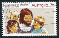 N°0484-1972-AUSTRALIE-NOEL-JESUS AMI DES ENFANTS-7C