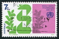 N°0490-1973-AUSTRALIE-25 ANS ORG MONDIALE SANTE-7C