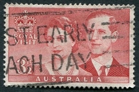 N°0207-1954-AUSTRALIE-COUPLE ROYAL-3P1/2-ROSE CARMINE