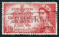 N°0199-1953-AUSTRALIE-COURONNEMENT ELIZABETH II-3P1/2