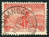 N°0105-1936-AUSTRALIE-AMPHITRITE-2P-ROUGE