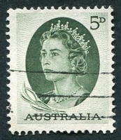 N°0290-1963-AUSTRALIE-ELIZABETH II-5P-VERT