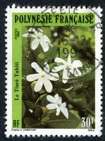 N°372-1990-POLYNESIE-FLEUR-TIARE TAHITI-30F