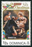 N°0402-1974-DOMINIQUE-TABLEAU RELIGIEUX-ORONZO TISSO-1/2C