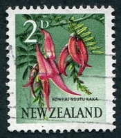 N°0386-1960-NOUVELLE ZELANDE-FLEUR-KOWKAI-2P