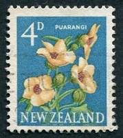 N°0388-1960-NOUVELLE ZELANDE-FLEUR-PUARANGI-3P