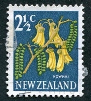 N°0446-1967-NOUVELLE ZELANDE-FLEUR-KOWKAI-2C1/2