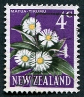 N°0448-1967-NOUVELLE ZELANDE-FLEUR-MATUA TIKUMU-4C