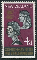 N°0441-1967-NOUVELLE ZELANDE-VICTORIA ET ELIZABETH 2-4P