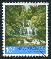 N°0665-1976-NOUVELLE ZELANDE-CHUTES DE PURAKAUNUI-10C