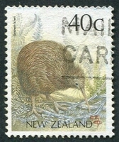 N°1014-1988-NOUVELLE ZELANDE-OISEAU-KIWI BRUN-40C