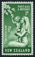 N°0303-1949-NOUVELLE ZELANDE-SANTE DE L'ENFANCE-1P+1/2P