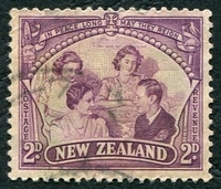 N°0275-1946-NOUVELLE ZELANDE-LA FAMILLE ROYALE-2P-LILAS