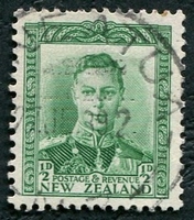 N°0237-1938-NOUVELLE ZELANDE-GEORGE VI-1/2P-VERT