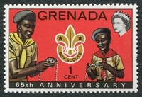 N°0446-1972-GRENADE-65 ANS SCOUTISME-SCOUT NOUANT CORDES
