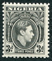 N°065-1944-NIGERIA-GEORGE VI-3P-NOIR