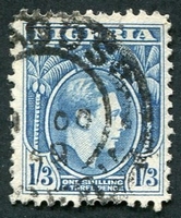 N°060-1938-NIGERIA-GEORGE VI-1/3-BLEU CLAIR