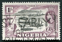 N°083-1953-NIGERIA-TRANSPORT BOIS-1S-LILAS NOIR