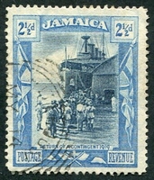 N°0096-1921-JAMAIQUE-RETOUR DE LA GRANDE GUERRE-2P1/2