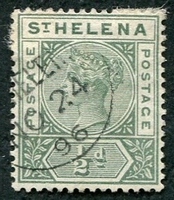 N°0020-1890-STE HELENE-REINE VICTORIA-1/2P-VERT