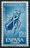 N°0236-1965-FERNANDO-INSECTE-PLECTROCNEMIA-1P50-BLEU