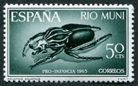 N°0063-1965-RIO MUNI-INSECTE-GOLIATHUS-50C