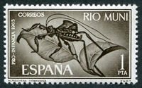 N°0064-1965-RIO MUNI-INSECTE-ACRIDOXENA-1P
