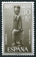N°0027-1961-RIO MUNI-STATUETTES INDIGENES-30C+10C