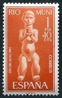 N°0028-1961-RIO MUNI-STATUETTES INDIGENES-1P+10C