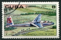 N°1801-1974-CUBA-AVION PLANEUR-8C