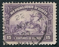 N°251-1920-HAITI-ALLEGORIE COMMERCE-15C-VIOLET