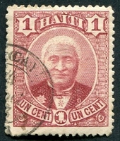 N°016-1887-HAITI-PRESIDENT SALOMON-1C-CARMIN