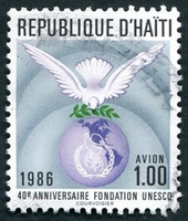 N°656-1986-HAITI-40E ANNIV UNESCO-1G