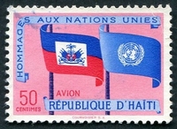 N°143-1958-HAITI-HOMMAGE AUX NATIONS UNIES-50C