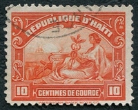 N°250-1920-HAITI-ALLEGORIE COMMERCE-10C-VERMILLON