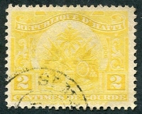 N°126A-1906-HAITI-ARMOIRIES-2C-JAUNE